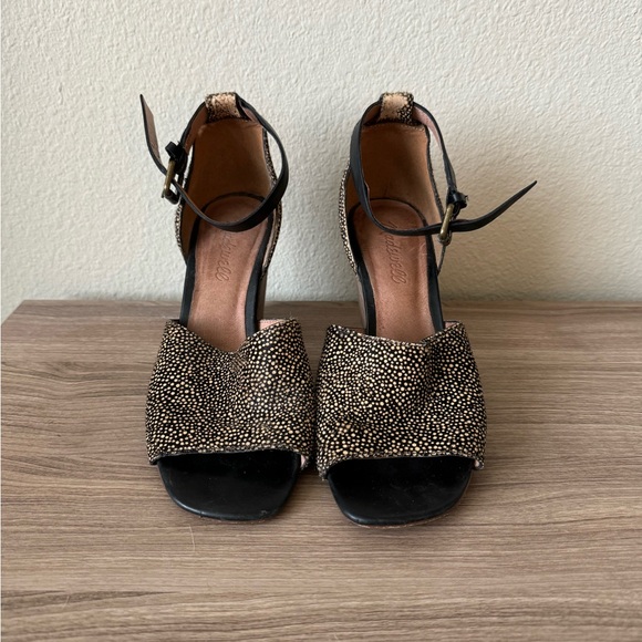 Madewell Spotted Calf Hair Block Heel - Picture 1 of 11